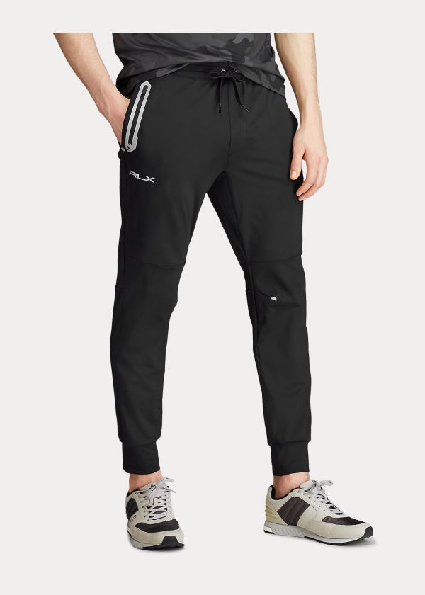 Spodnie Do Biegania Ralph Lauren Tech Jersey Jogger Pant Męskie Czarne | NLDD6627