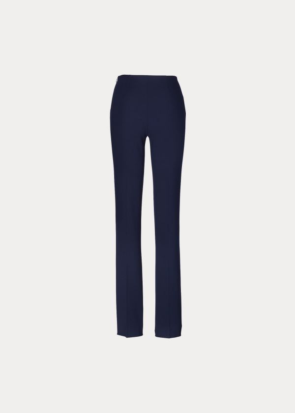 Spodnie Ralph Lauren Alandra Stretch Wool Pant Damskie Granatowe | CUNZ9271