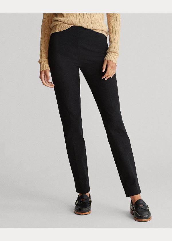 Spodnie Ralph Lauren Bi-Stretch Skinny Pant Damskie Czarne | XRNU8897