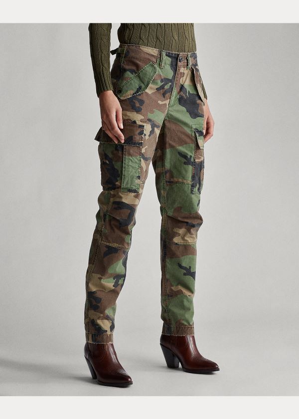 Spodnie Ralph Lauren Camo Cargo Pant Damskie Camo Kolorowe | IKPK0682