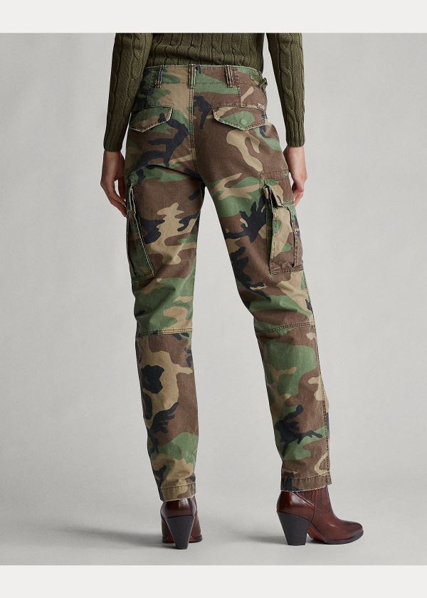 Spodnie Ralph Lauren Camo Cargo Pant Damskie Camo Kolorowe | IKPK0682