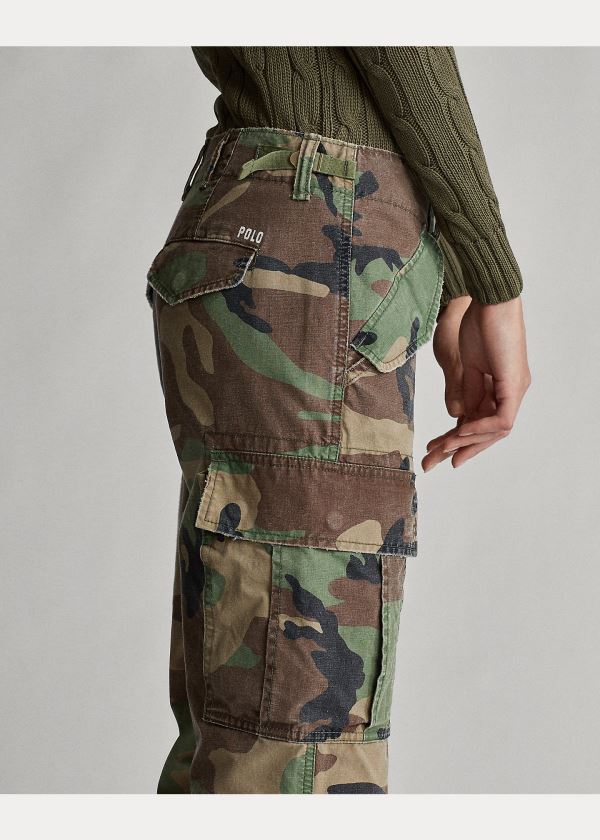 Spodnie Ralph Lauren Camo Cargo Pant Damskie Camo Kolorowe | IKPK0682