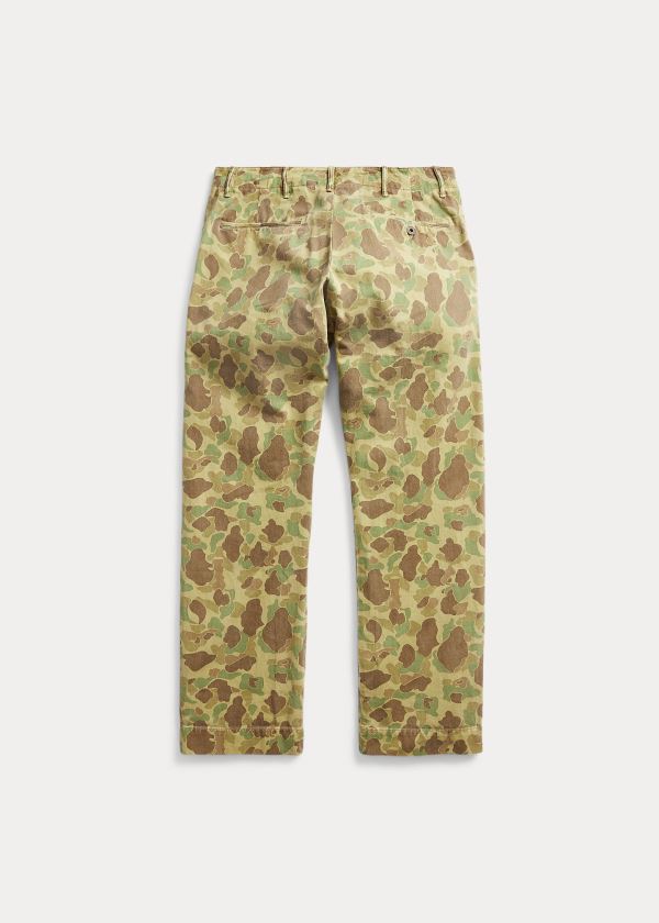 Spodnie Ralph Lauren Camo Cotton Chino Pant Męskie Oliwkowe Camo | IMWG8293