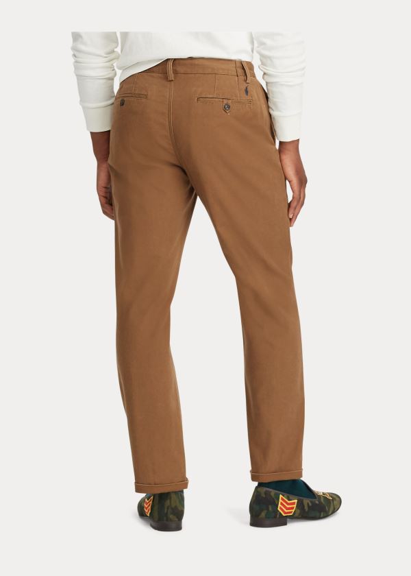 Spodnie Ralph Lauren Classic Fit Cotton Chino Męskie Brązowe | MOXT4373