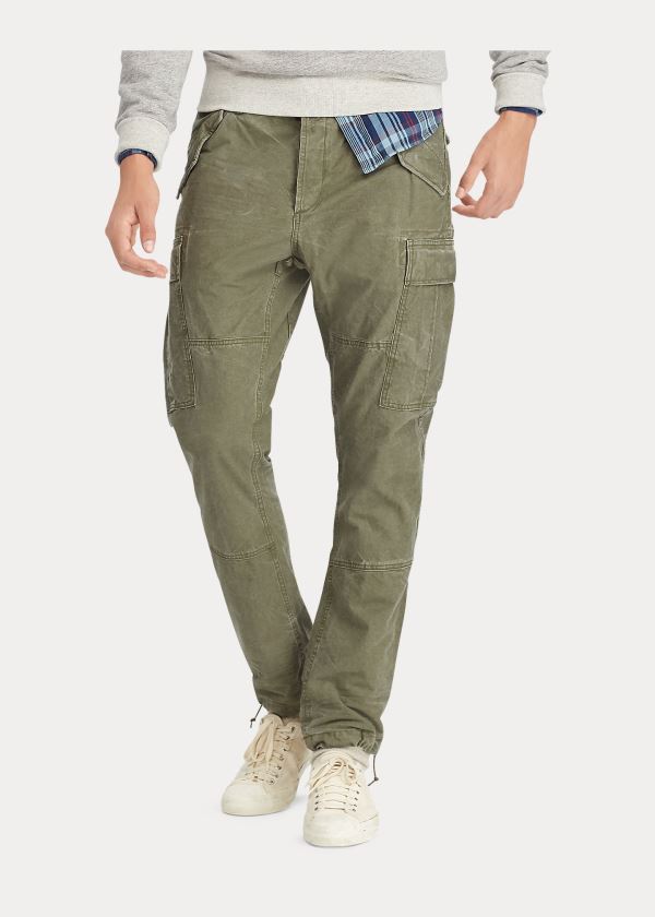 Spodnie Ralph Lauren Classic Tapered Fit Cargo Pant Męskie Oliwkowe | CYZK9576