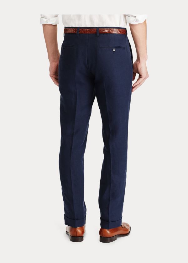 Spodnie Ralph Lauren Cotton-Blend Chino Męskie Granatowe | LLFY6137