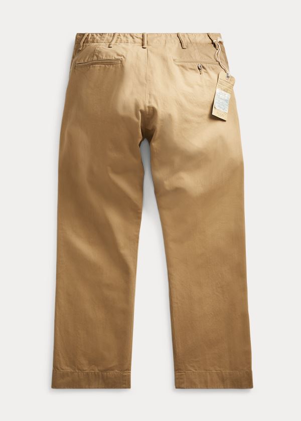 Spodnie Ralph Lauren Cotton Field Chino Męskie Khaki | RDBF3798