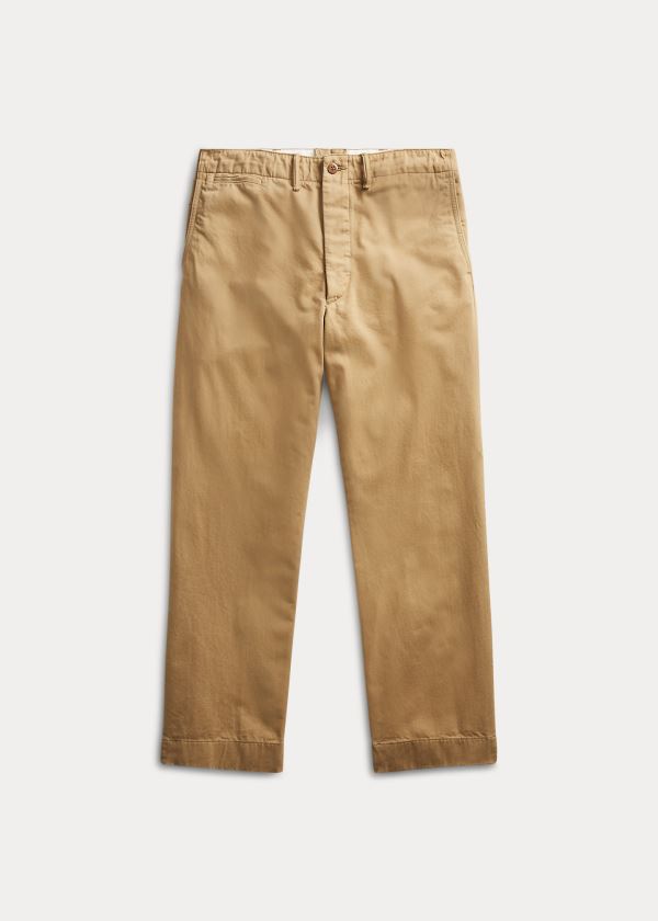 Spodnie Ralph Lauren Cotton Field Chino Męskie Khaki | RDBF3798