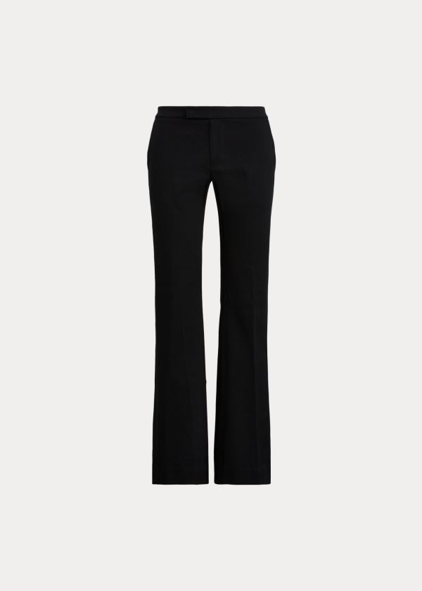 Spodnie Ralph Lauren Cotton Flare Pant Damskie Czarne | BOKW1283