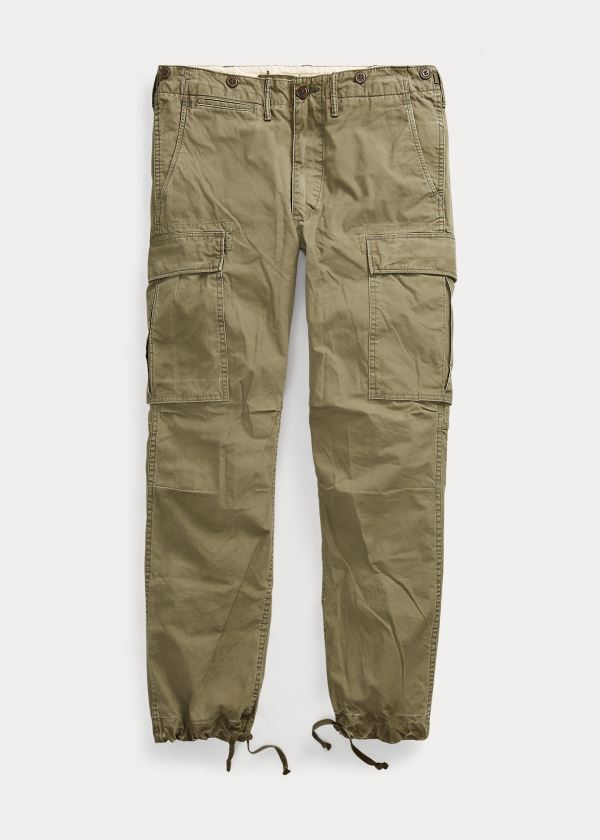 Spodnie Ralph Lauren Cotton Poplin Cargo Pant Męskie Ciemny Oliwkowe | IWSX1903