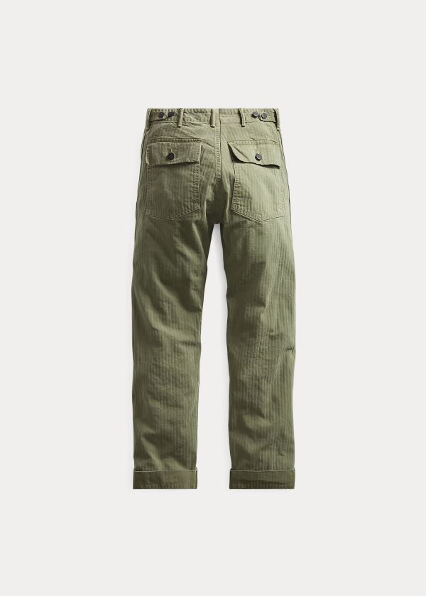 Spodnie Ralph Lauren Cotton Utility Pant Damskie Oliwkowe | WUIC5456