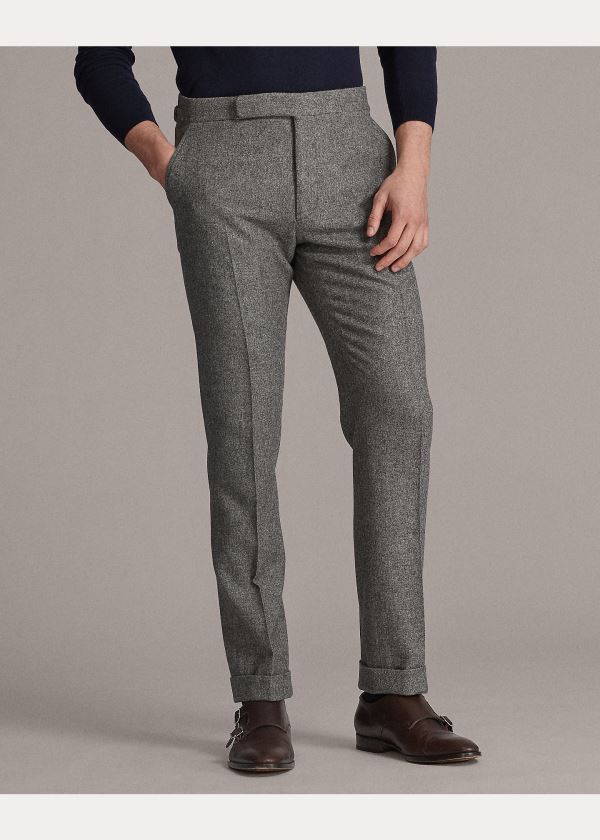 Spodnie Ralph Lauren Gregory Camel-Hair Trouser Męskie Głęboka Szare | OZQK1153