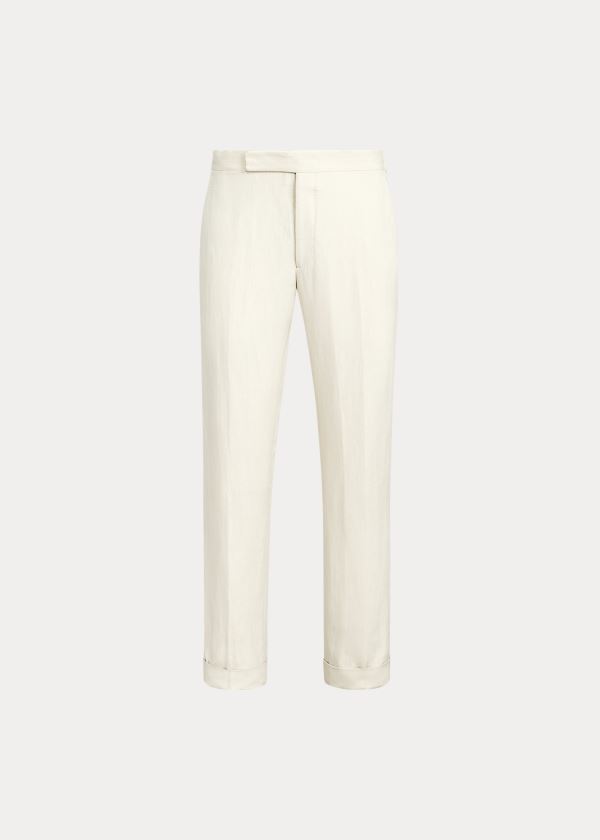 Spodnie Ralph Lauren Gregory Twill Suit Trouser Męskie Kremowe | XGOV2505