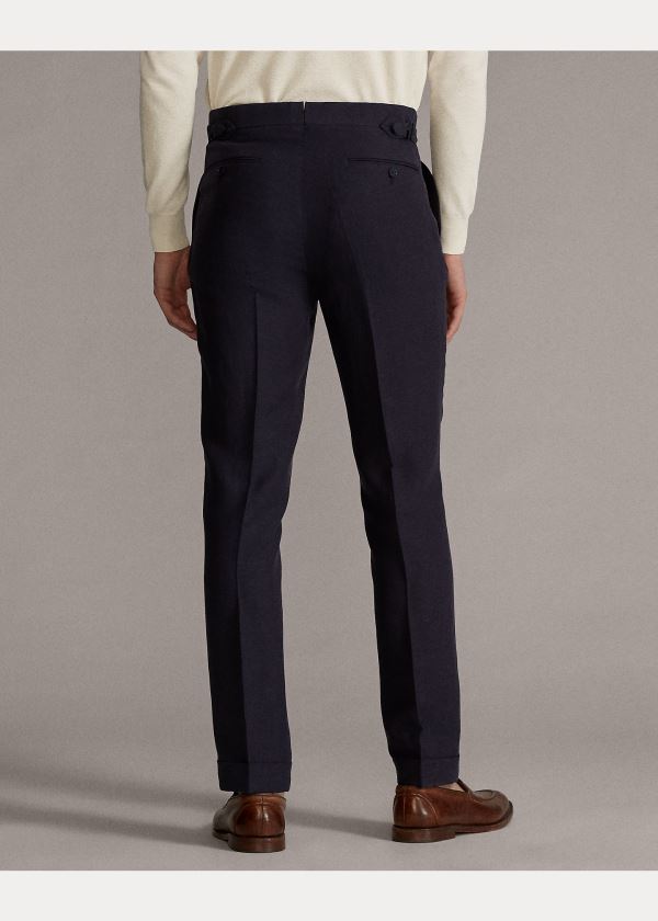 Spodnie Ralph Lauren Gregory Twill Suit Trouser Męskie Granatowe | ZFZB7724