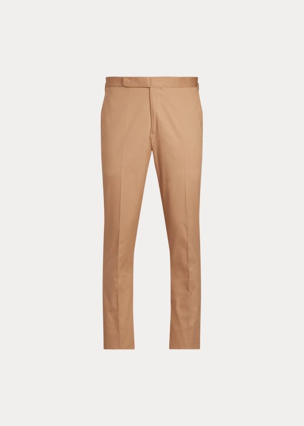 Spodnie Ralph Lauren Gregory Twill Suit Trouser Męskie Khaki | WIXF3855