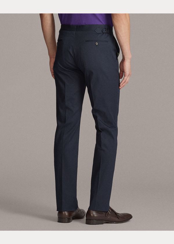 Spodnie Ralph Lauren Gregory Twill Suit Trouser Męskie Granatowe | SPHQ4921