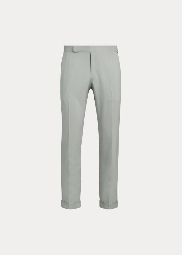 Spodnie Ralph Lauren Gregory Wool Gabardine Trouser Męskie Szare | ZNNV4510