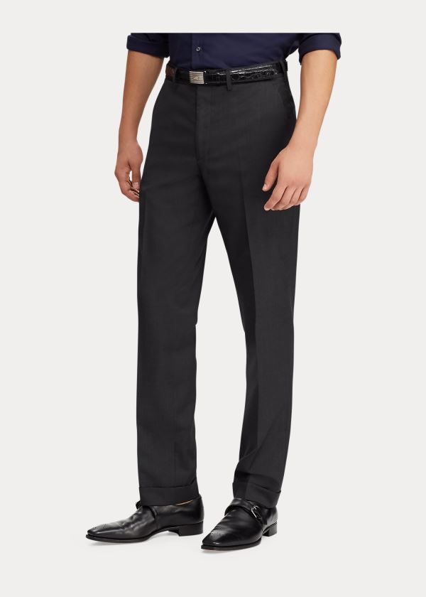 Spodnie Ralph Lauren Gregory Wool Serge Trouser Męskie Jasny Szare | XYQY7962