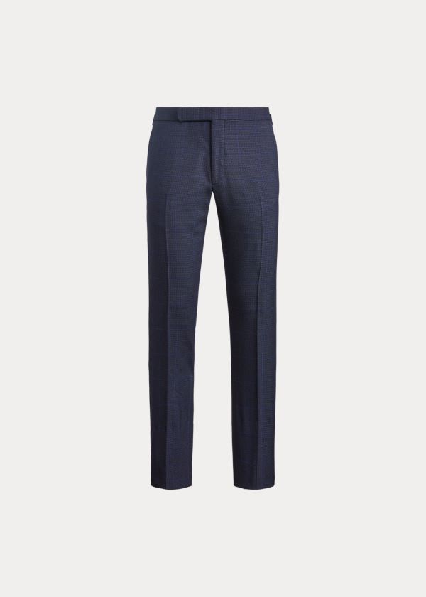 Spodnie Ralph Lauren Gregory Wool Trouser Męskie Czarne Granatowe Niebieskie | NBPK3211