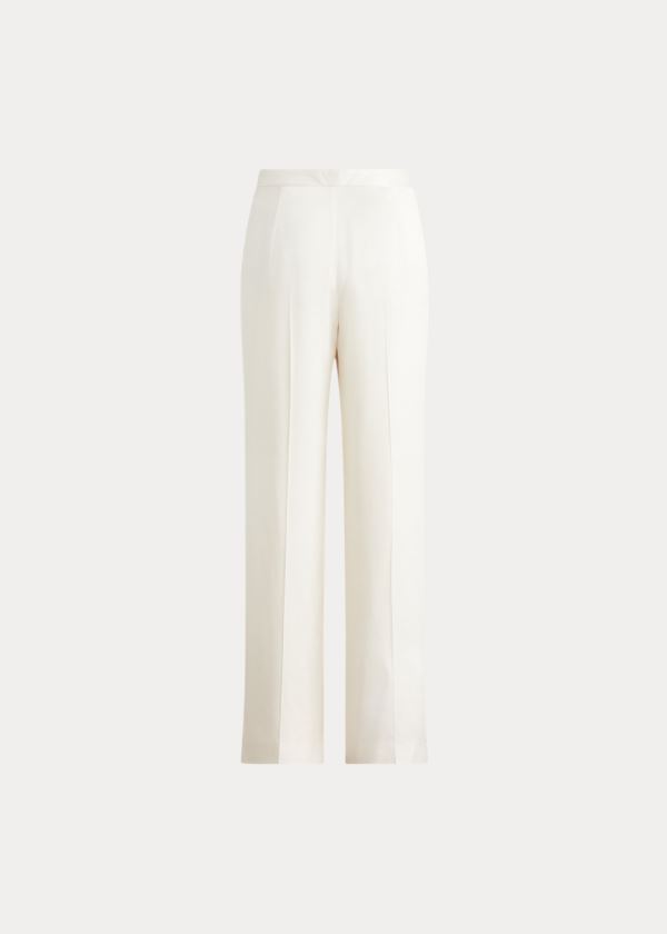 Spodnie Ralph Lauren Hailey Satin Wide-Leg Pant Damskie Głęboka Kremowe | IGUU9061