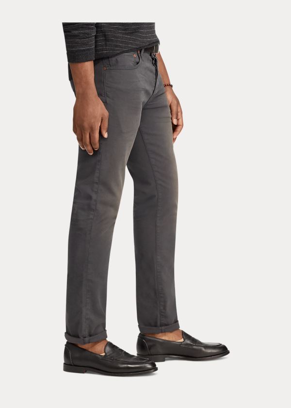 Spodnie Ralph Lauren Hampton Relaxed Straight Chino Męskie Szare | JXHM3257