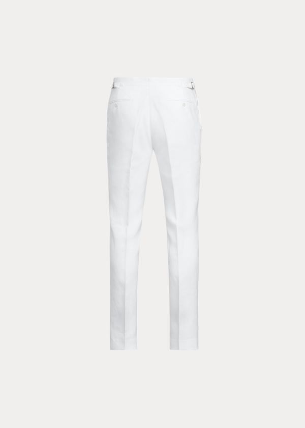 Spodnie Ralph Lauren Linen Trouser Męskie Białe | JFPH5350