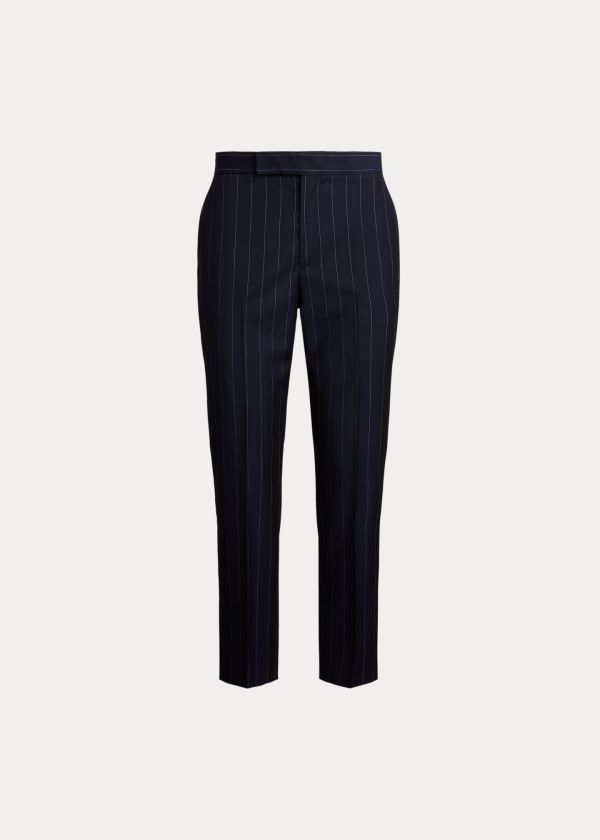 Spodnie Ralph Lauren Pinstripe Wool Pant Damskie Granatowe | LMRY2780