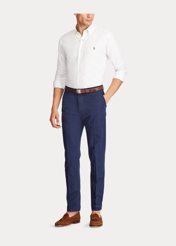 Spodnie Ralph Lauren Polo Stretch Chino Trouser Męskie Granatowe | NICS1568