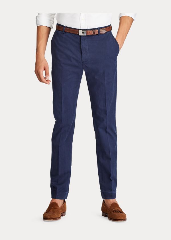 Spodnie Ralph Lauren Polo Stretch Chino Trouser Męskie Granatowe | NICS1568