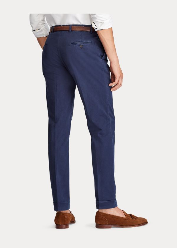 Spodnie Ralph Lauren Polo Stretch Chino Trouser Męskie Granatowe | NICS1568