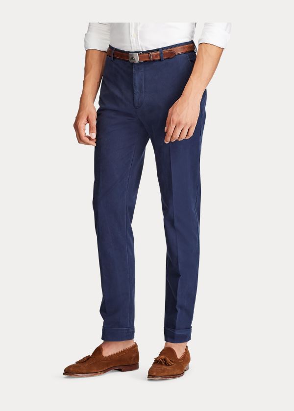 Spodnie Ralph Lauren Polo Stretch Chino Trouser Męskie Granatowe | NICS1568