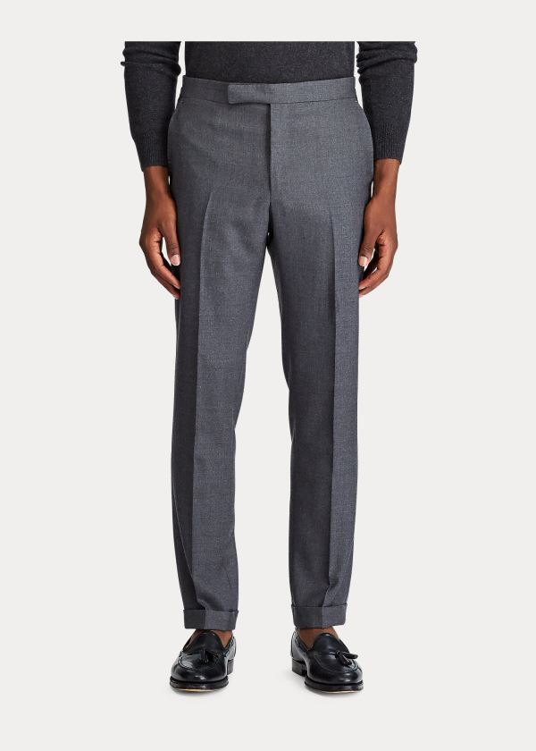 Spodnie Ralph Lauren Polo Traveler Wool Trouser Męskie Szare | KNKC6157