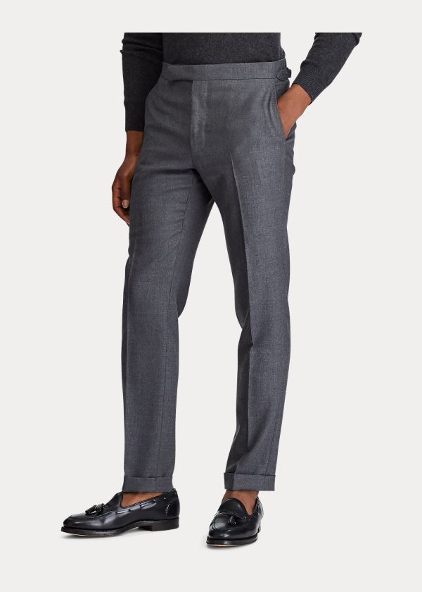 Spodnie Ralph Lauren Polo Traveler Wool Trouser Męskie Szare | KNKC6157