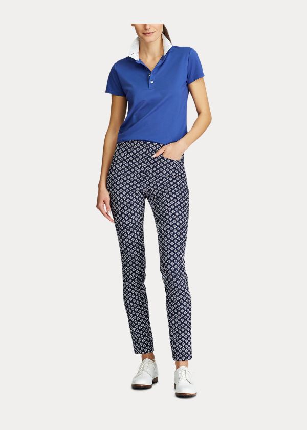 Spodnie Ralph Lauren Print Stretch Golf Pant Damskie Granatowe Różowe | WMBF3283