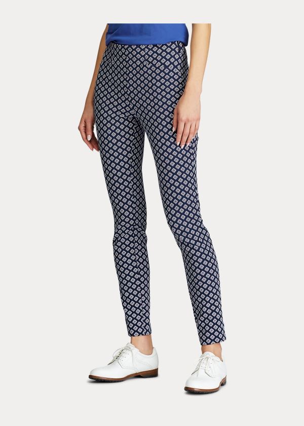 Spodnie Ralph Lauren Print Stretch Golf Pant Damskie Granatowe Różowe | WMBF3283