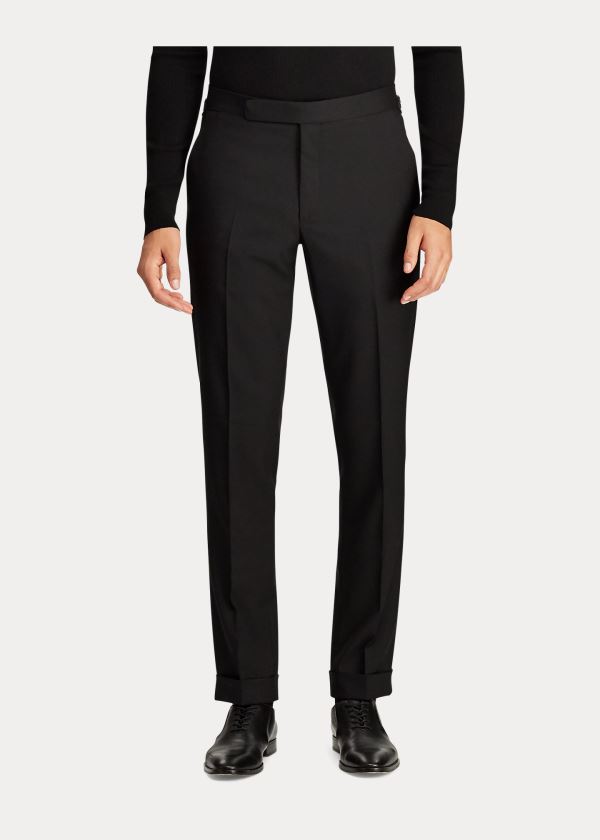 Spodnie Ralph Lauren RLX Gregory Wool Twill Trouser Męskie Czarne | WQDZ2154