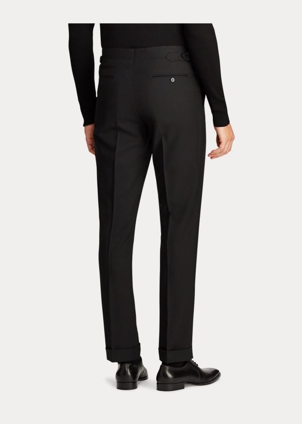 Spodnie Ralph Lauren RLX Gregory Wool Twill Trouser Męskie Czarne | WQDZ2154