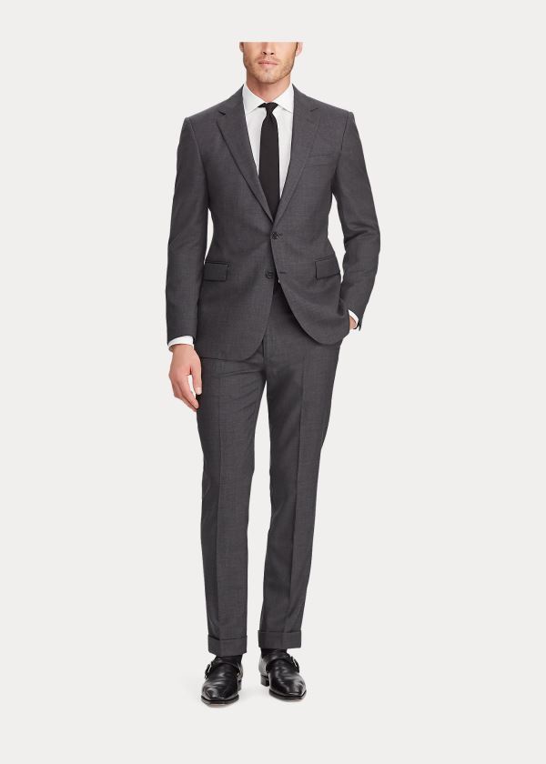 Spodnie Ralph Lauren RLX Gregory Wool Twill Trouser Męskie Jasny Szare | TZLW7231