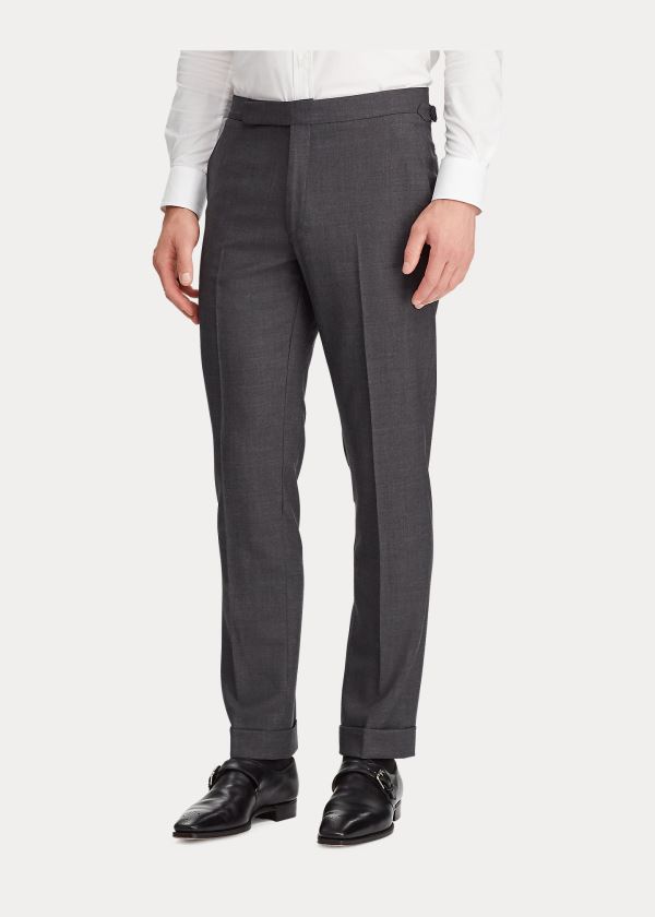 Spodnie Ralph Lauren RLX Gregory Wool Twill Trouser Męskie Jasny Szare | TZLW7231