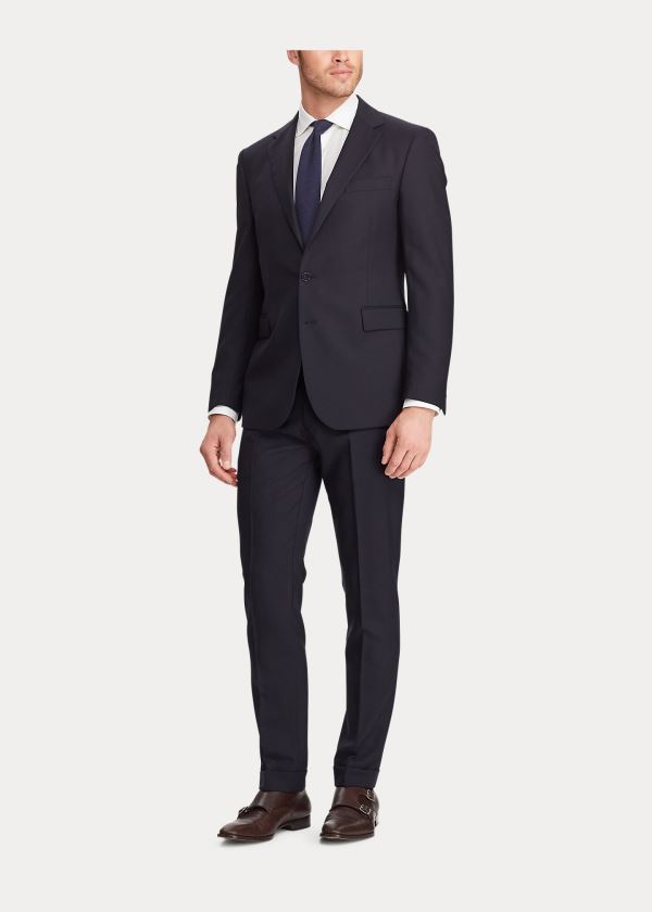 Spodnie Ralph Lauren RLX Gregory Wool Twill Trouser Męskie Granatowe | FTNP6355