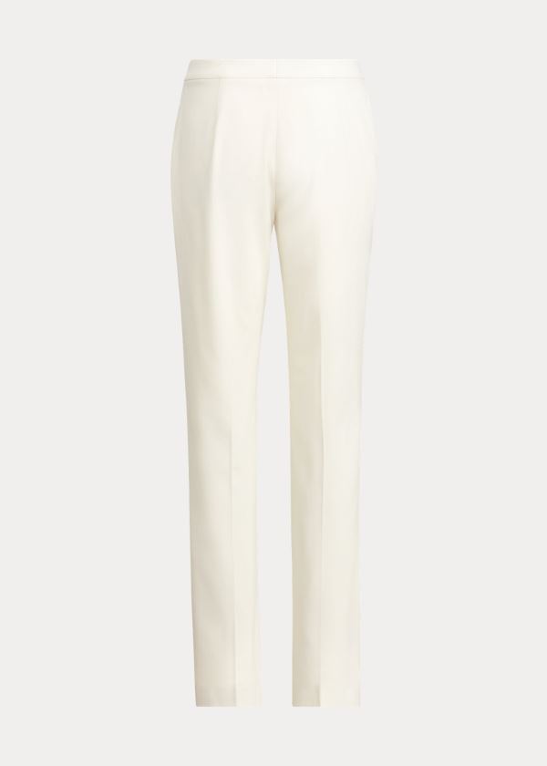 Spodnie Ralph Lauren Seth Wool Crepe Pant Damskie Kremowe | FZWI9697