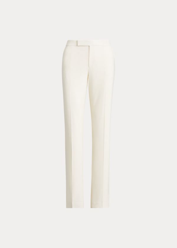 Spodnie Ralph Lauren Seth Wool Crepe Pant Damskie Kremowe | FZWI9697