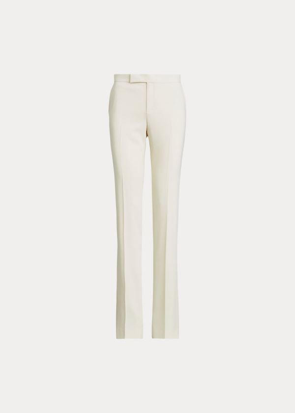 Spodnie Ralph Lauren Seth Wool Gabardine Pant Damskie Głęboka Kremowe | GZCL4924