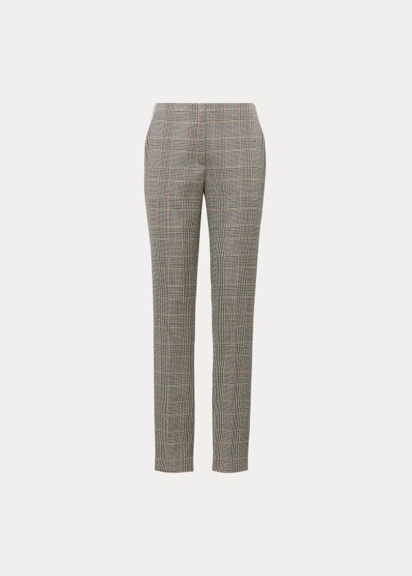 Spodnie Ralph Lauren Simone Glen Plaid Wool Pant Damskie Kolorowe | AFAU4515