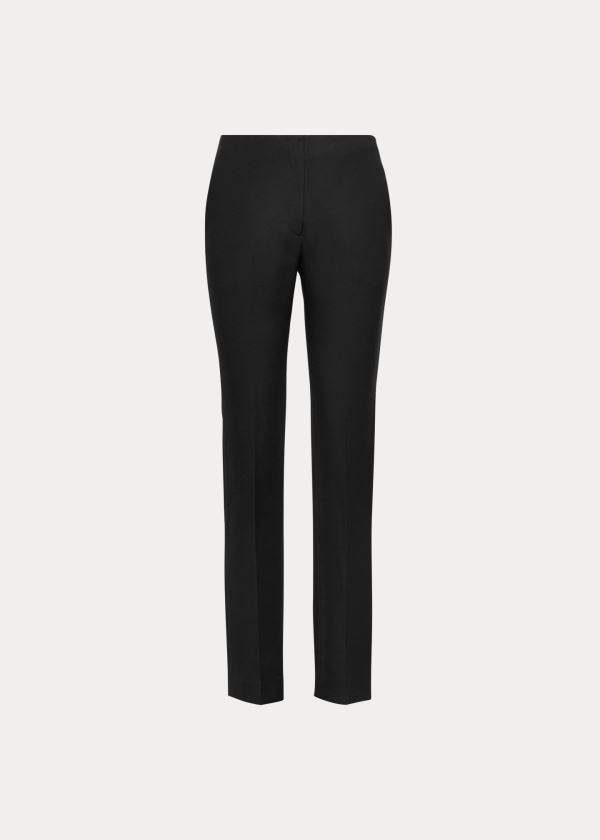 Spodnie Ralph Lauren Simone Virgin Wool Pant Damskie Czarne | RLCR8195