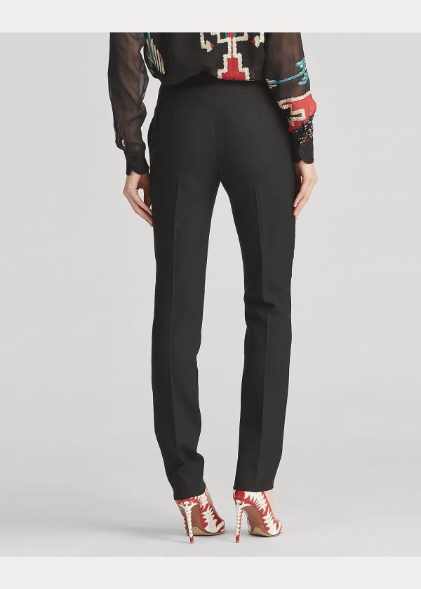 Spodnie Ralph Lauren Simone Virgin Wool Pant Damskie Czarne | RLCR8195