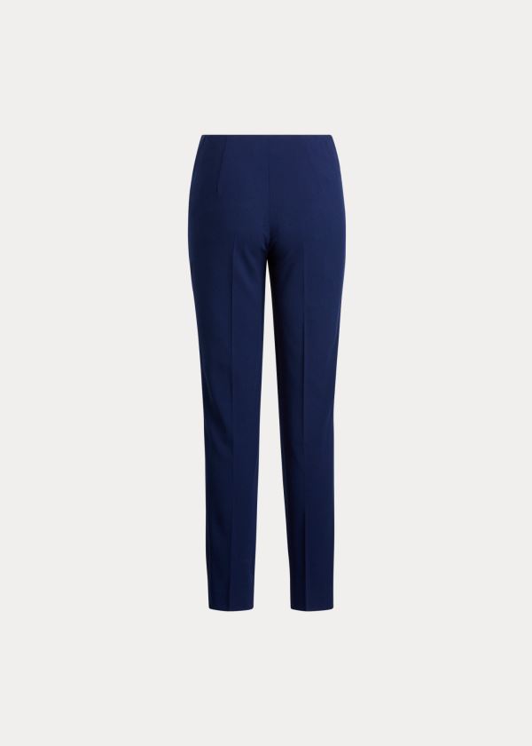 Spodnie Ralph Lauren Simone Virgin Wool Pant Damskie Granatowe | CMDM3661