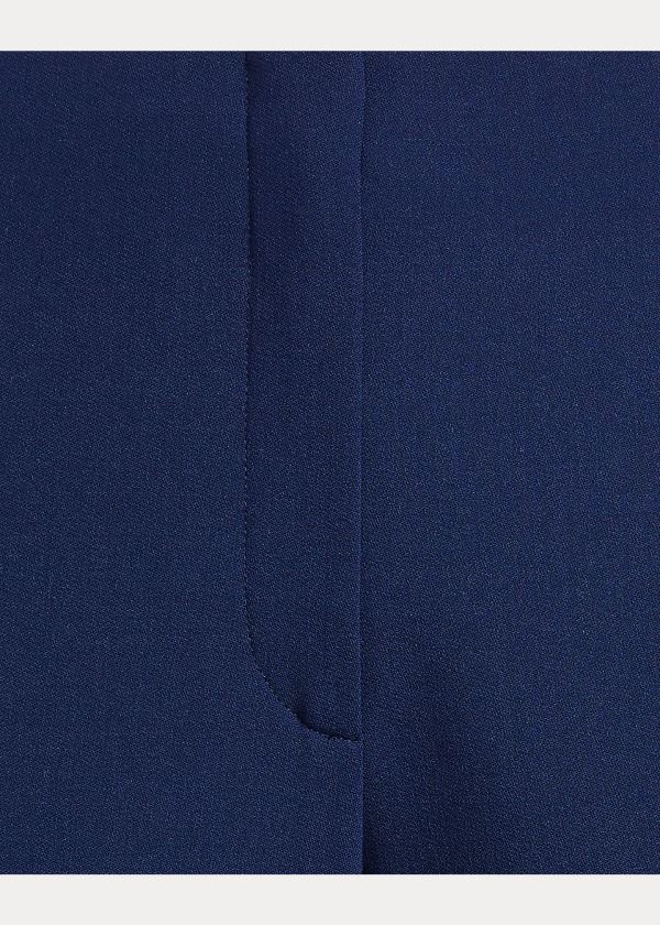 Spodnie Ralph Lauren Simone Virgin Wool Pant Damskie Granatowe | CMDM3661