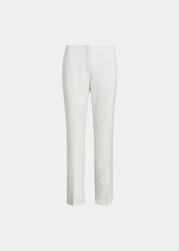 Spodnie Ralph Lauren Simone Wool-Blend Pant Damskie Kremowe | CFFR8288