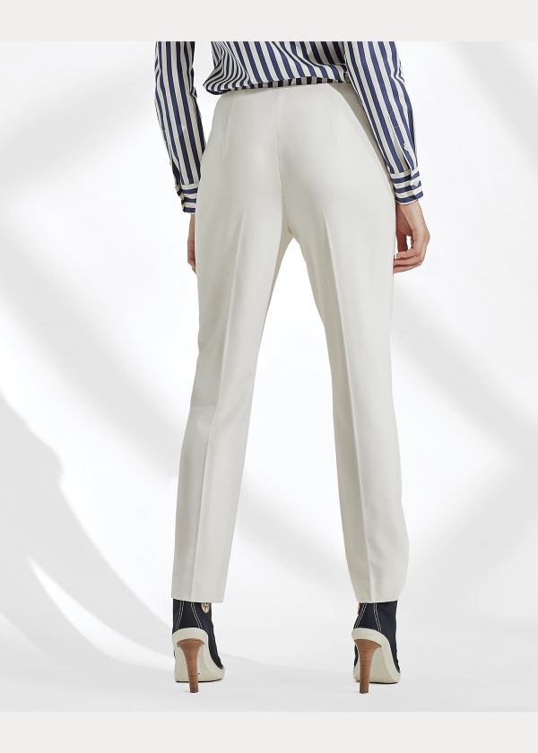 Spodnie Ralph Lauren Simone Wool-Blend Pant Damskie Kremowe | CFFR8288